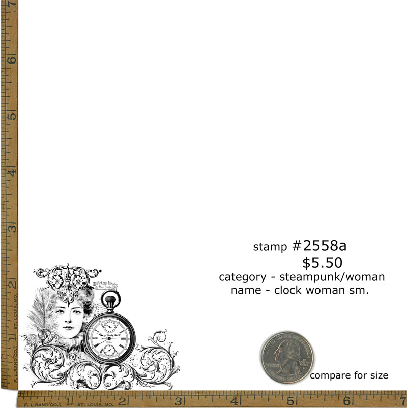 #2558a - Clock Woman Sm. - Steampunk/Woman